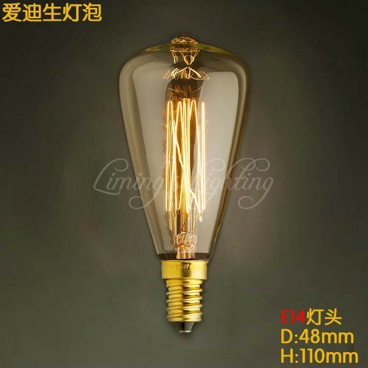 2pcs 40W E14 220V Ʈ Lampada    Bombillas Ƽ  Ampoules Decoratives 鿭  St48 C35 G45